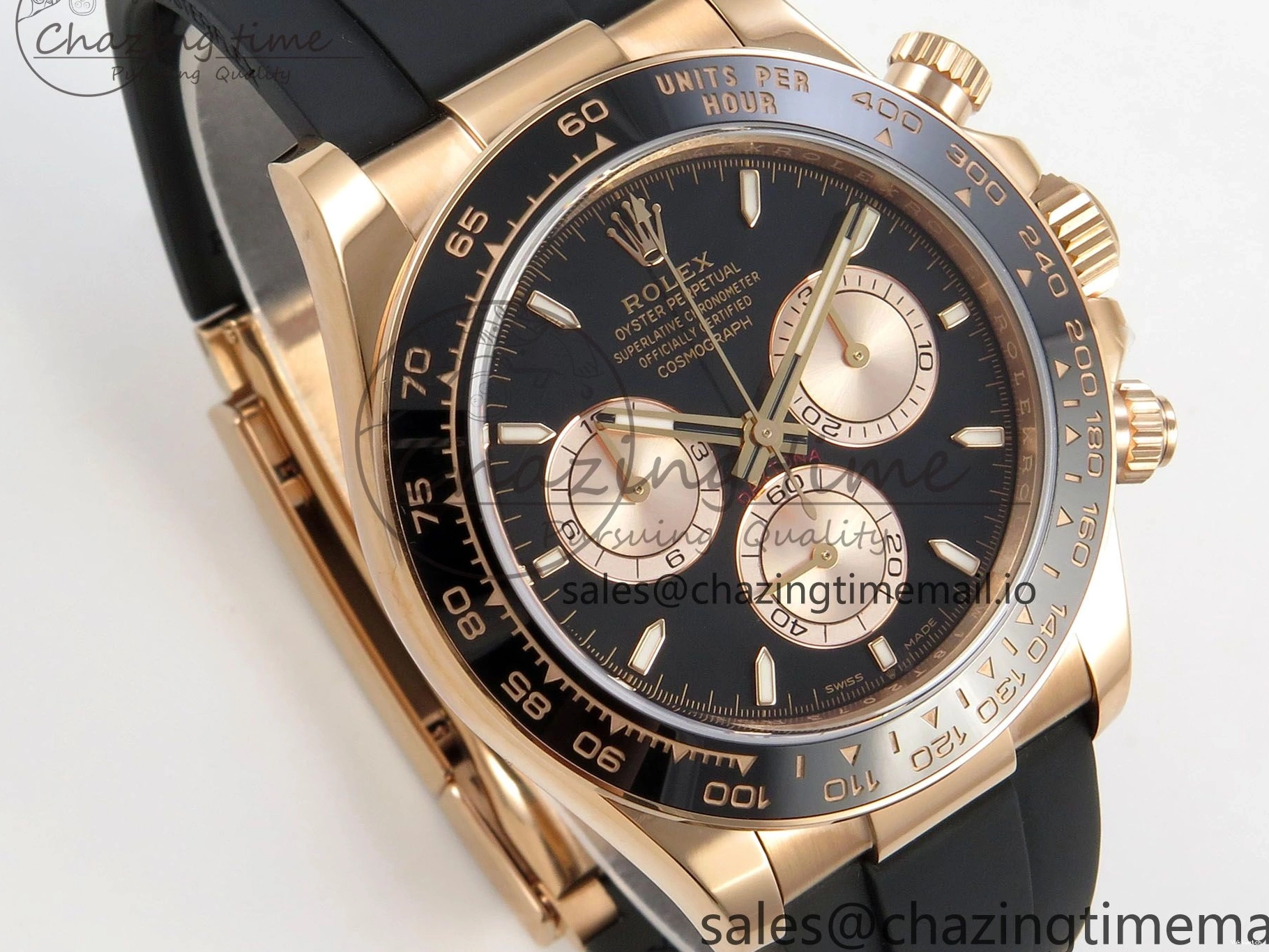 RG Oysterflex Edition 126515 VSF Daytona on 1:1 VS4131 (Weighted) Strap Dial Black V2 Best 0120